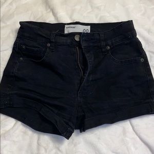GARAGE BLACK DENIM SHORTS
